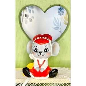 Hand Painted Ceramic Hobbyist Valentine Mouse